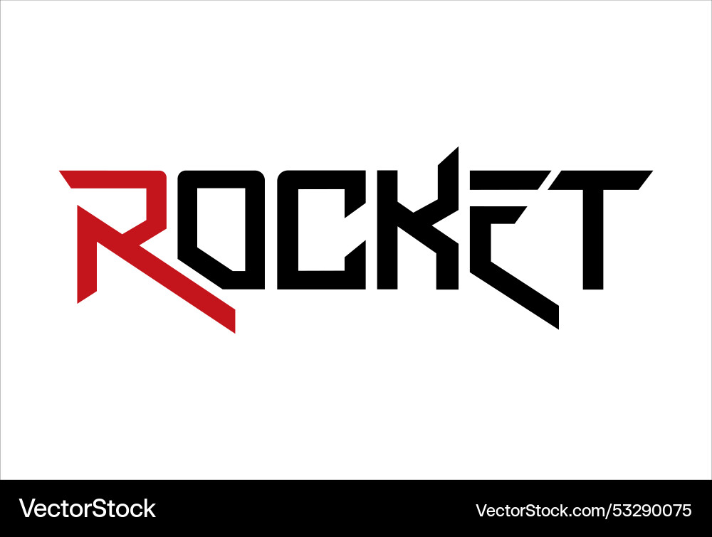Rocket typography logo icon design – Royalty-Free Vector | VectorStock