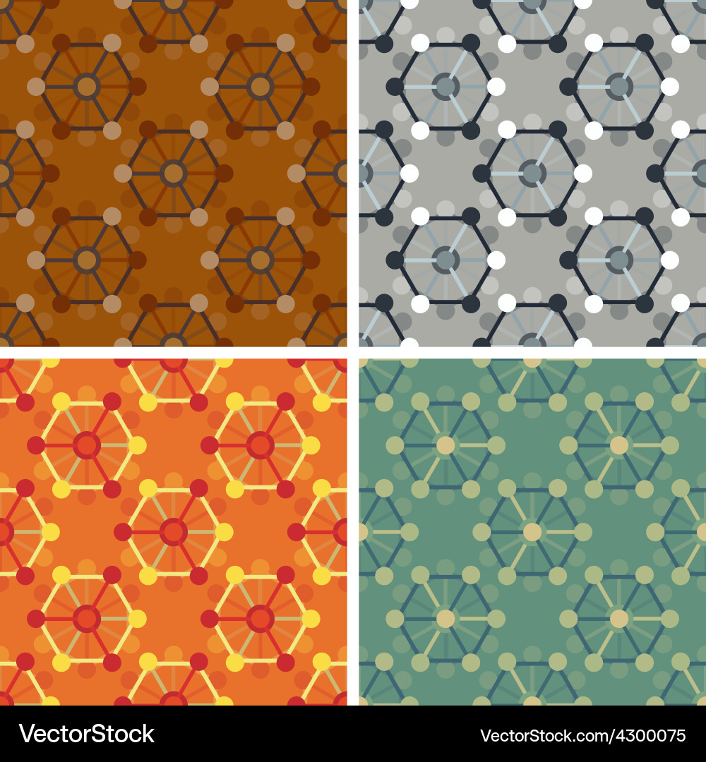 Seamless abstract art pattern set vector image