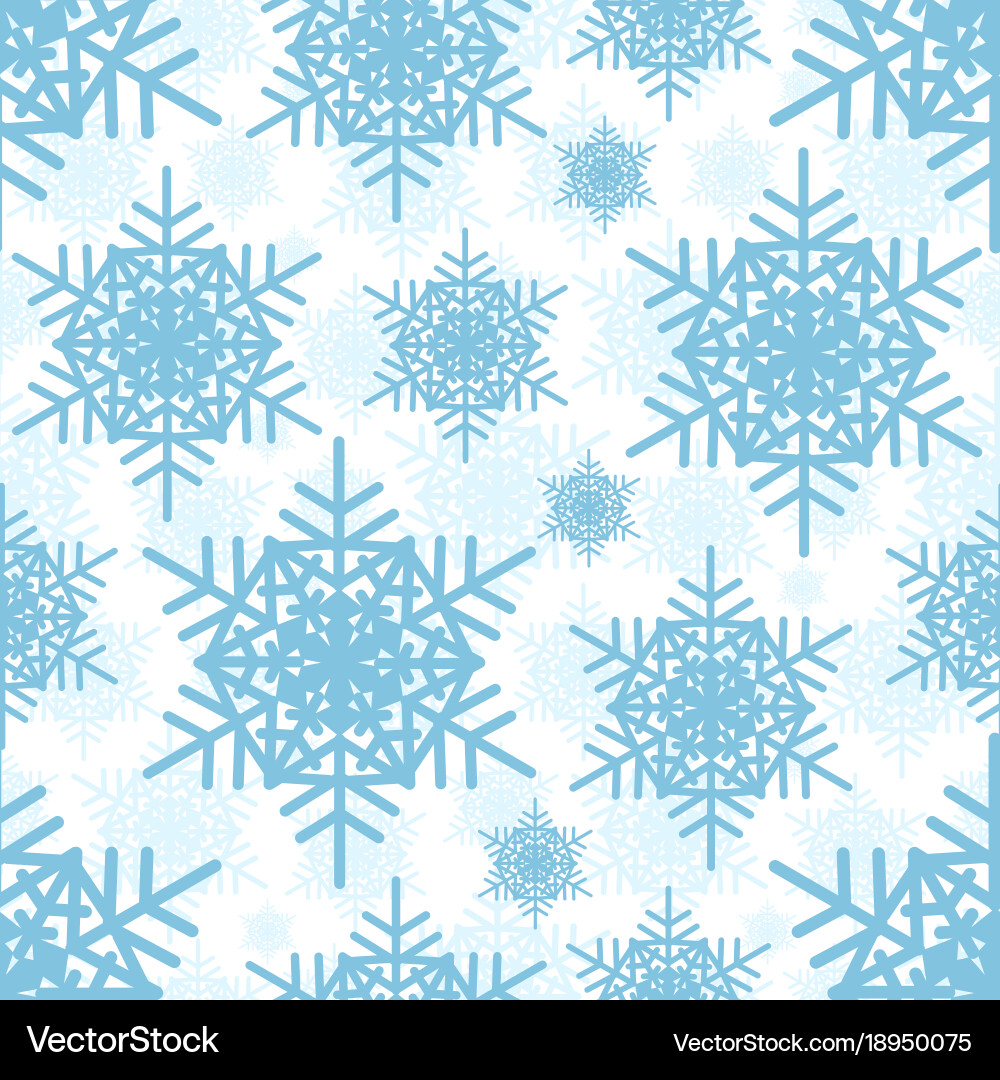Snowflake seamless pattern Vector Image