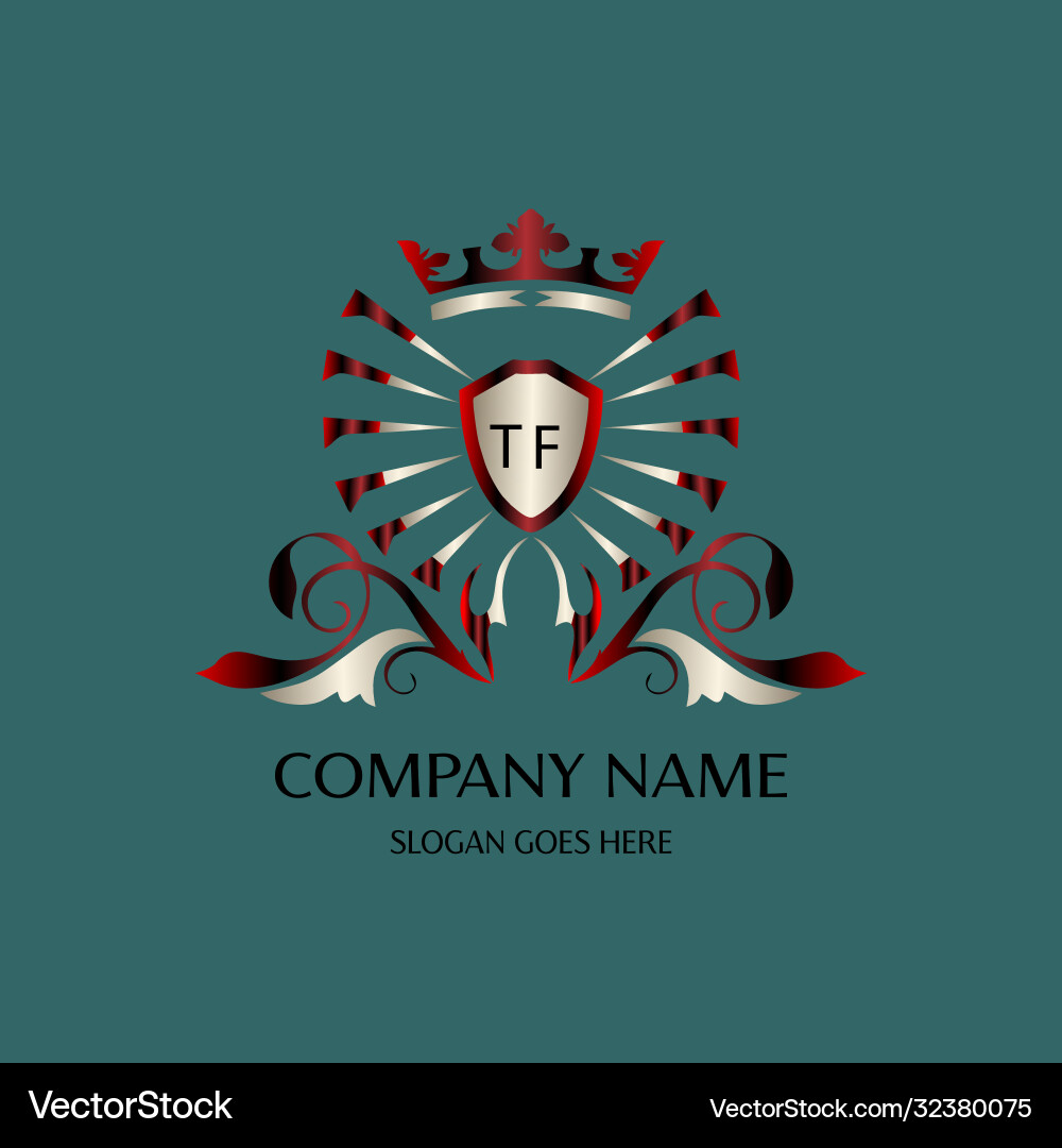 Tf initial logo with colorful circle template Tf initial logo with colorful circle template Vector Image
