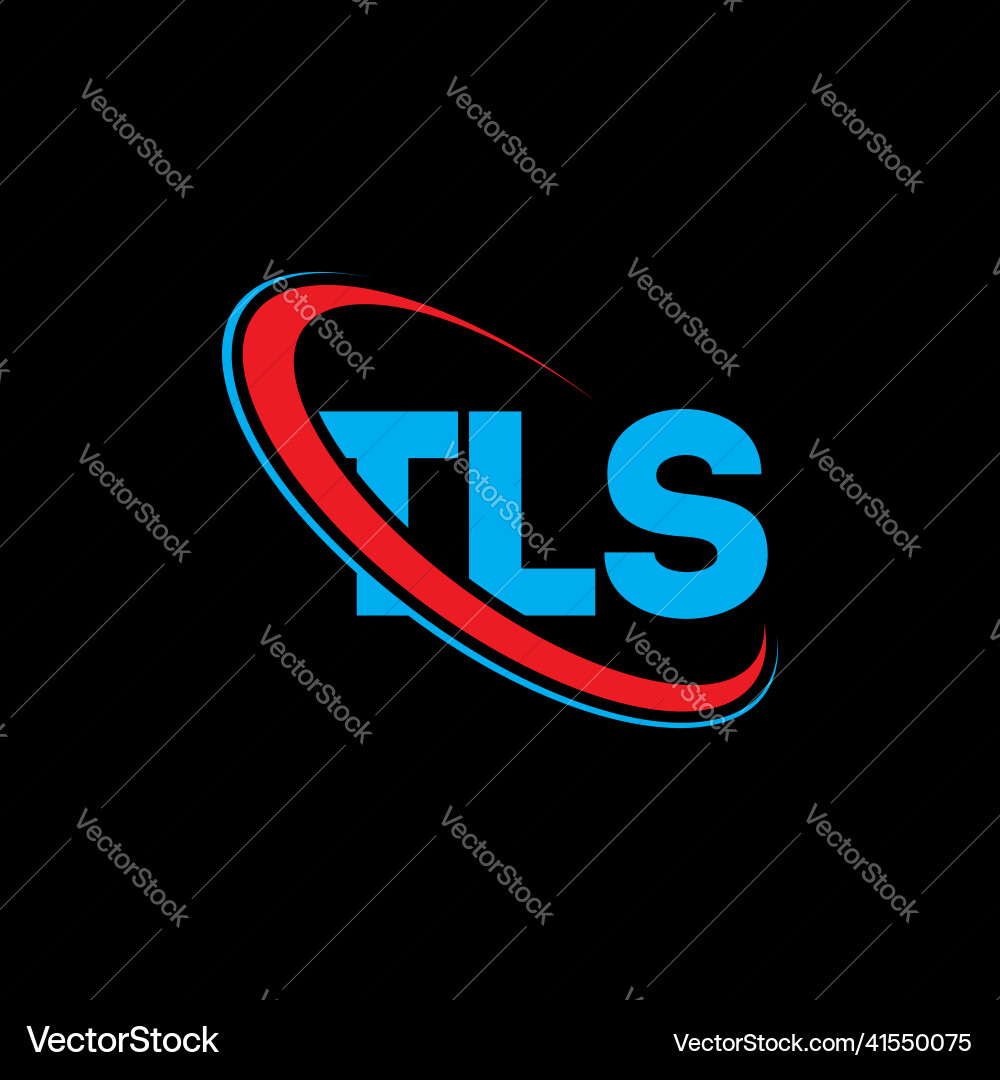 TLS Monogram Logo - Circle & Initials Vector Image