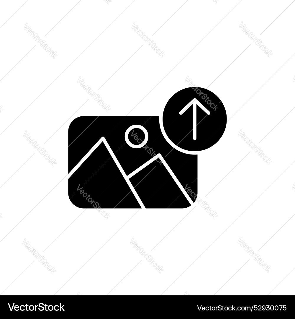 Upload photo icon set image picture and camera Vector Image