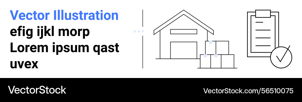 Warehouse with stacked boxes and checklist Vector Image