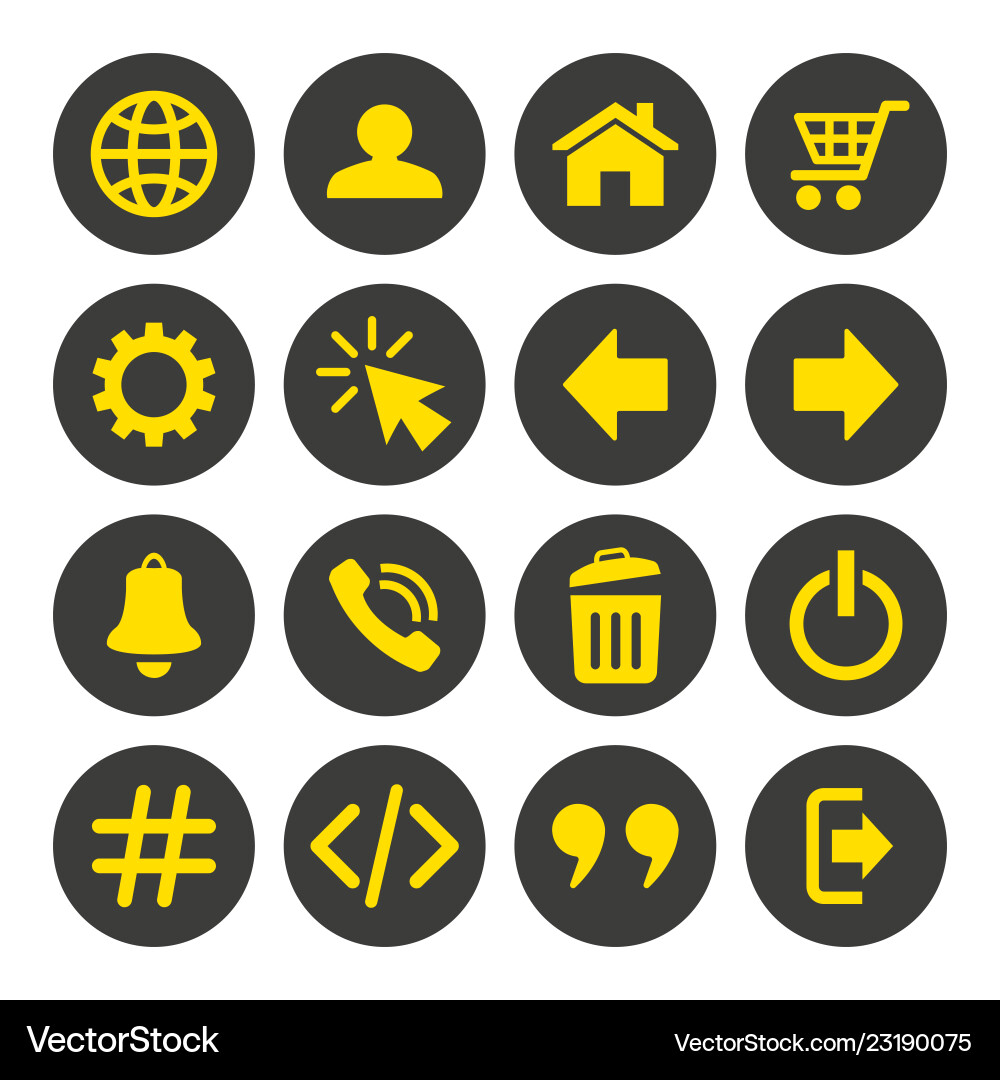 Web and mobile icons set on white background Web and mobile icons set on white background vector image