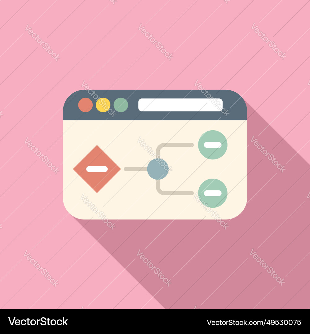 Web-Schema api Icon flache Schnittstelle Website Vektorbild