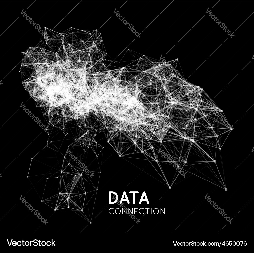 Abstract network connection background vector image