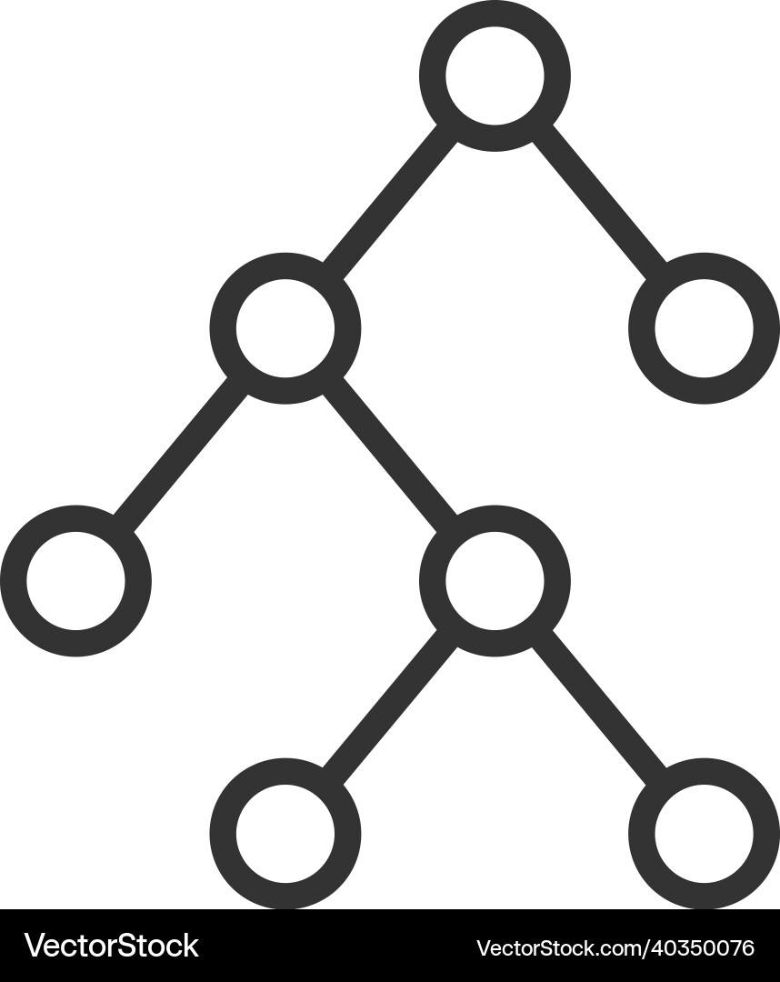Binary chart links flat icon Binary chart links flat icon vector image