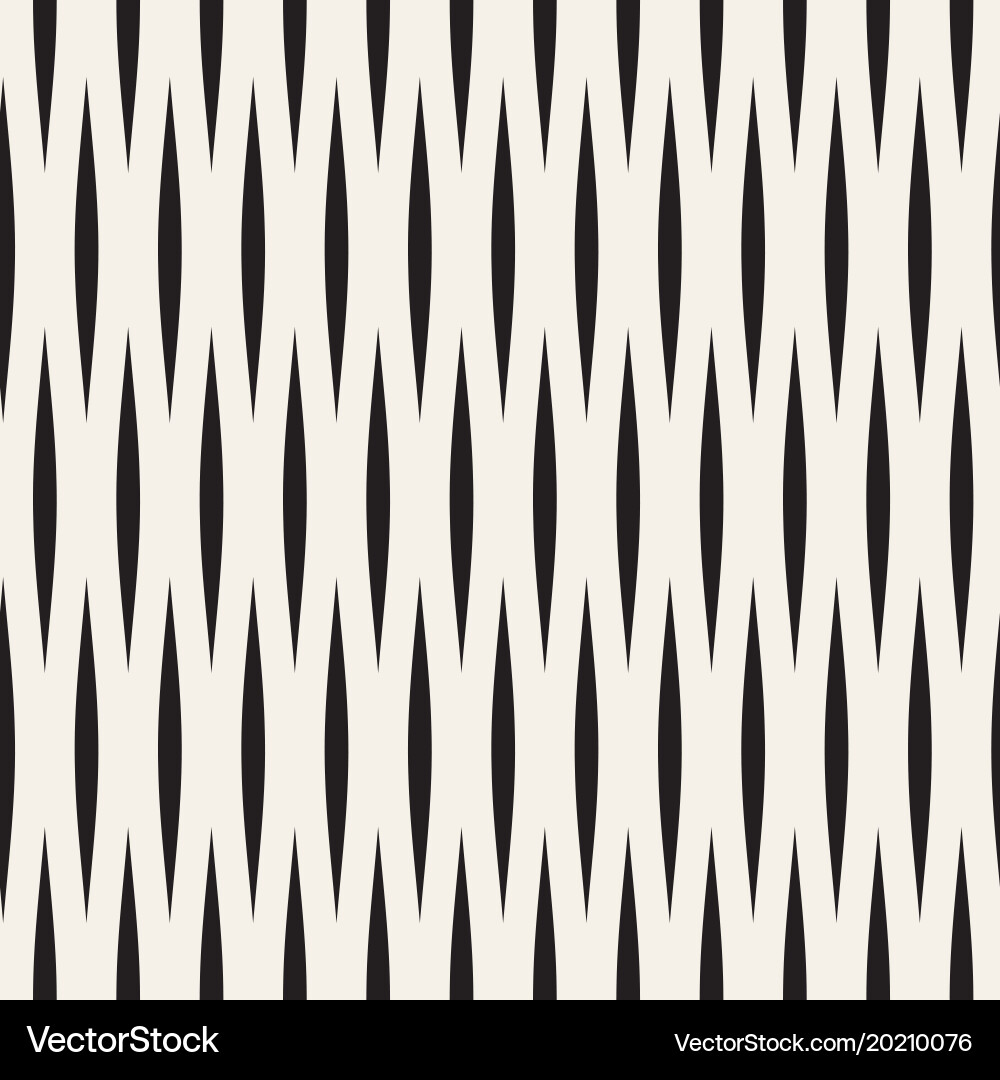 Black and White Wavy Lines Pattern Vector Image