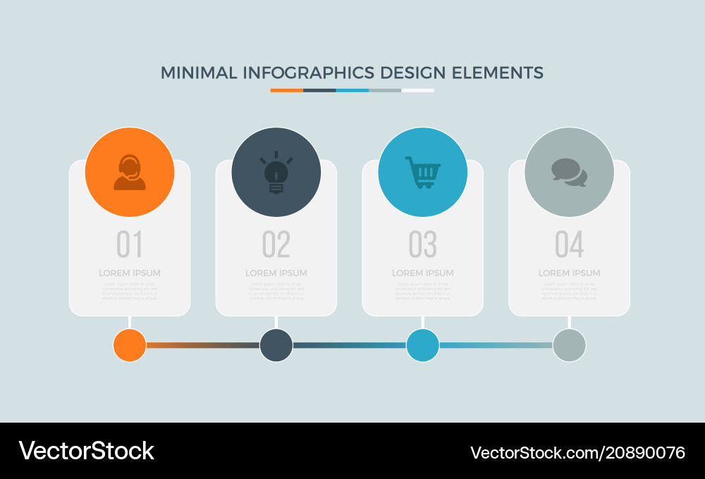 Business data visualization time line process Business data visualization time line process vector image