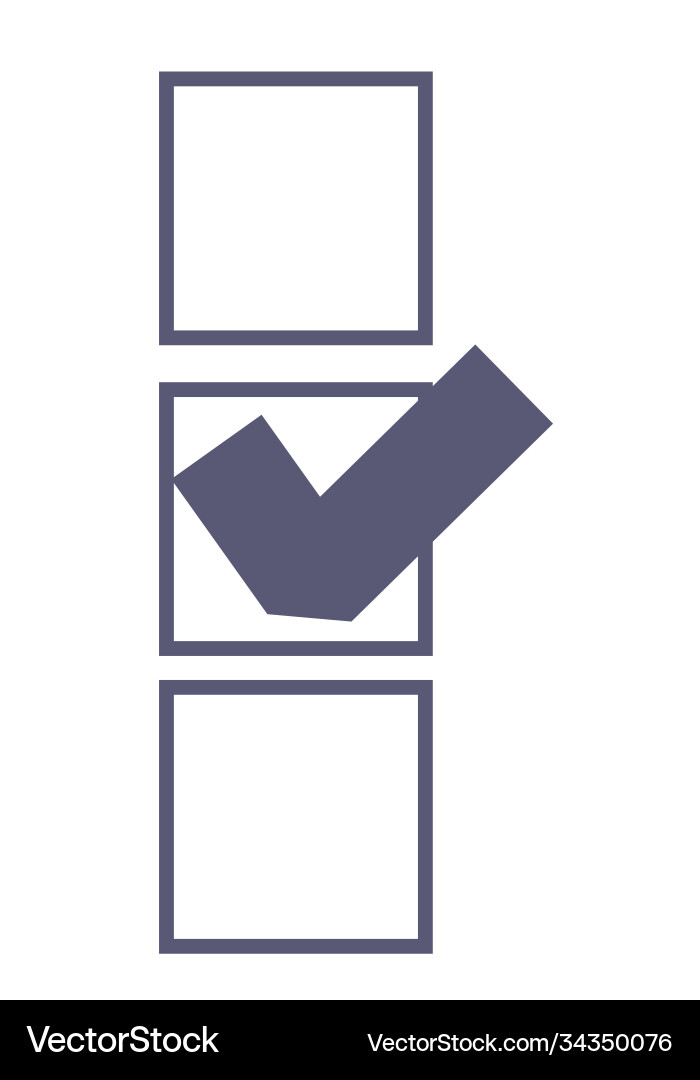 Check mark with boxes and tick done list Check mark with boxes and tick done list vector image