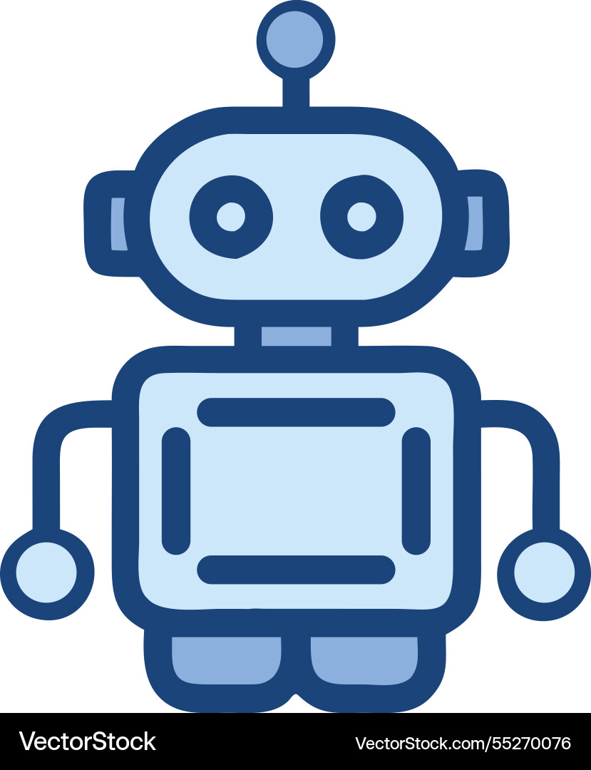 Cloud ai robot artificial intelligence vector image