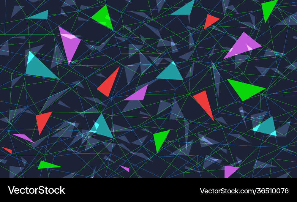 Colored triangular background Colored triangular background vector image
