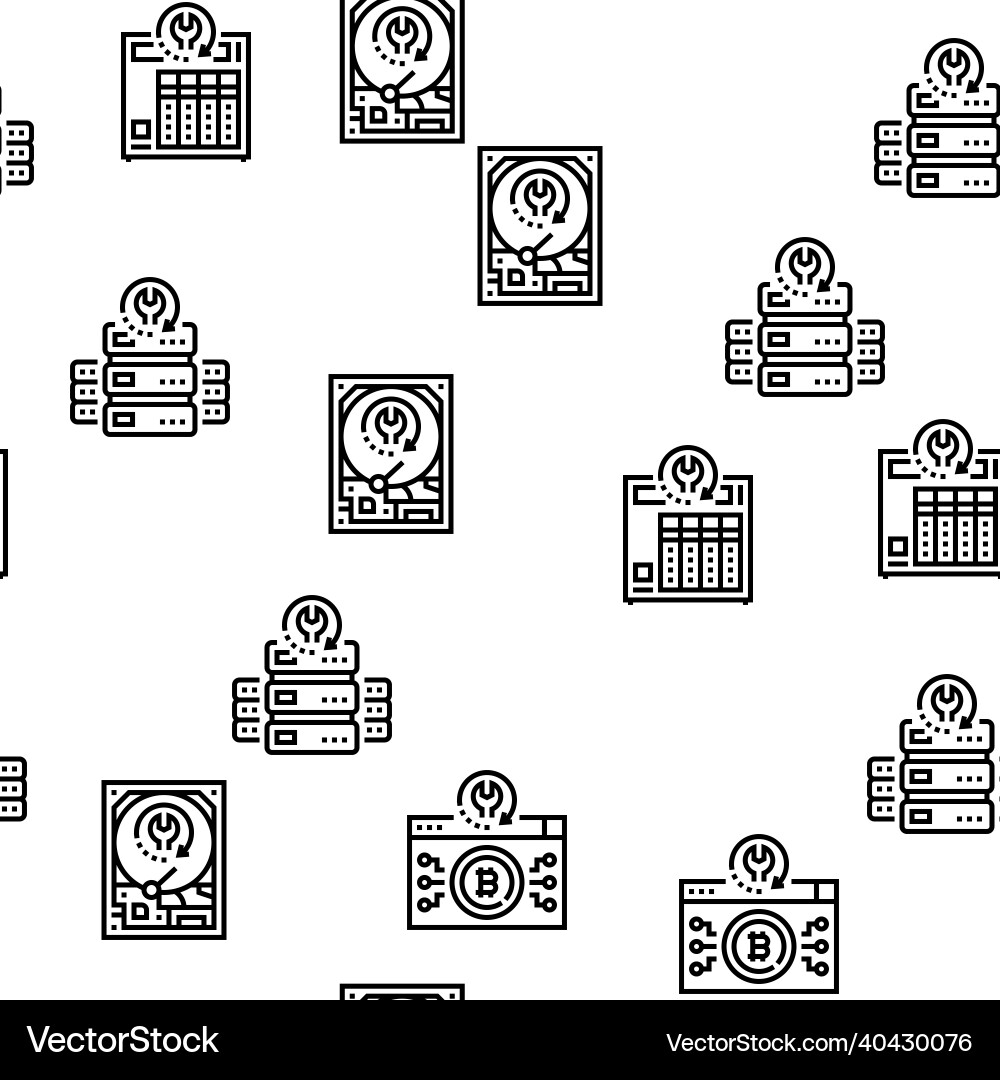 Data recovery computer processing seamless Data recovery computer processing seamless vector image