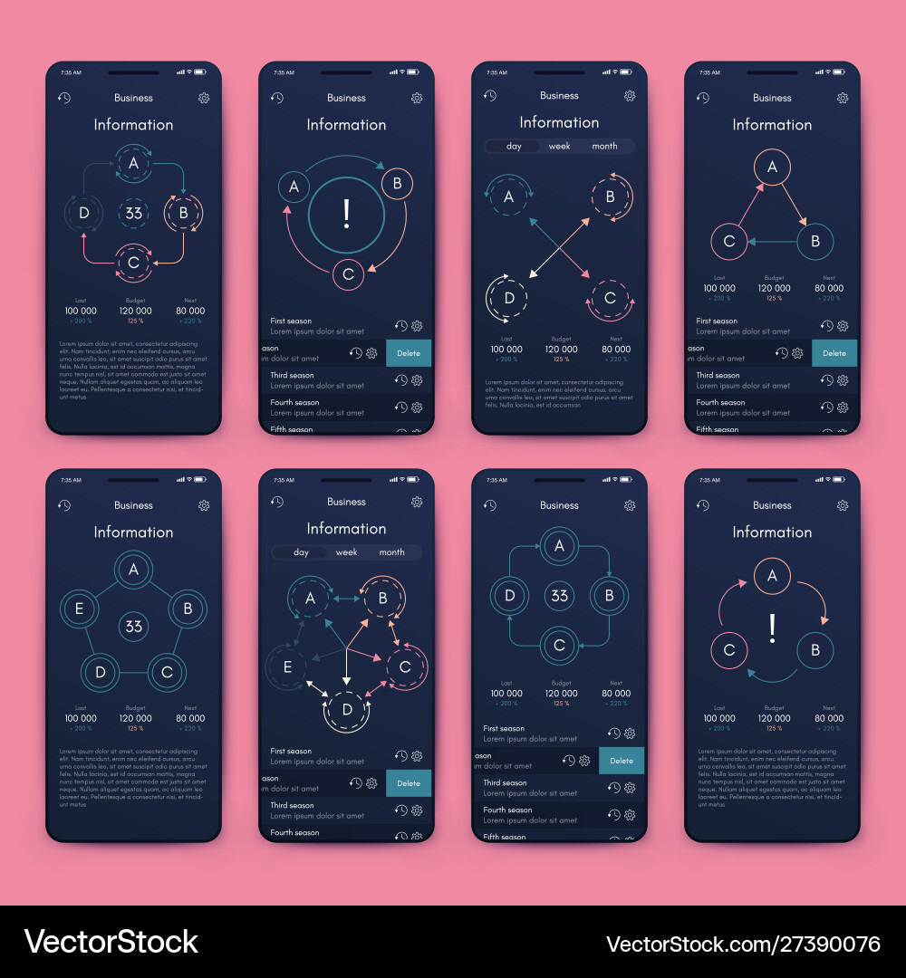 Different ui ux gui screens and flat web icons Different ui ux gui screens and flat web icons vector image