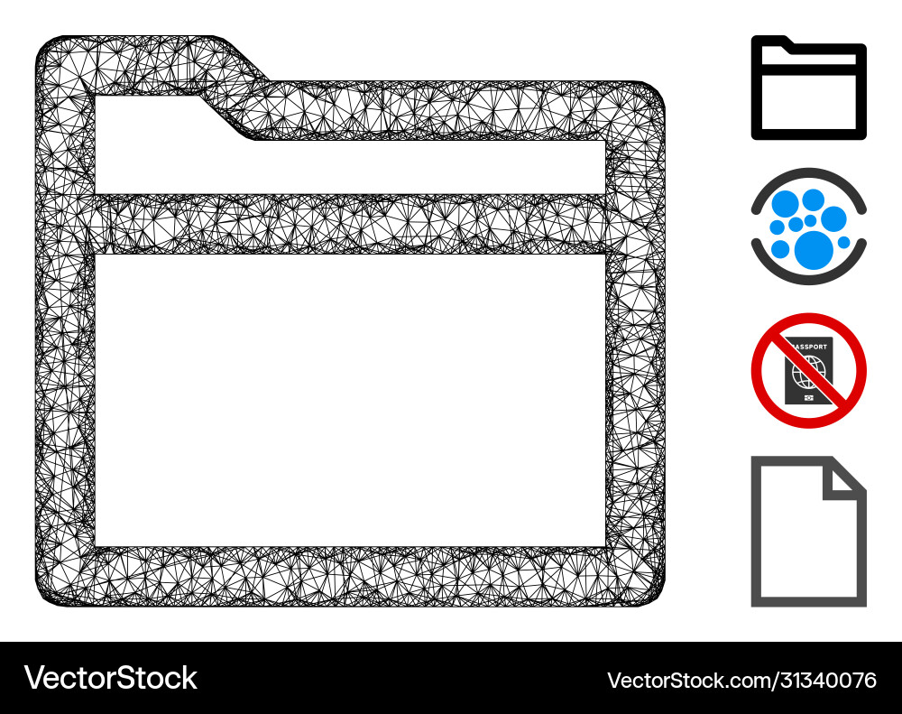Folder web mesh Folder web mesh vector image