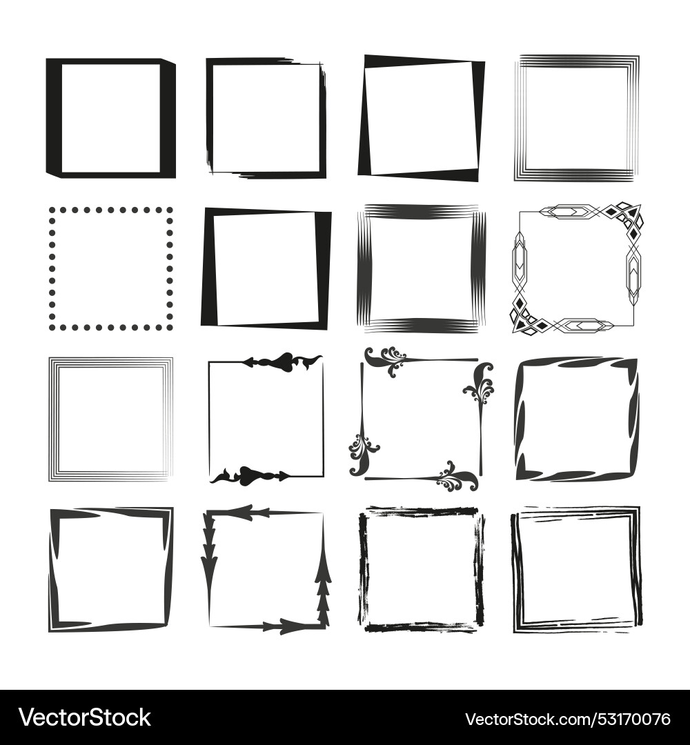 Frames collection set of border designs Vector Image