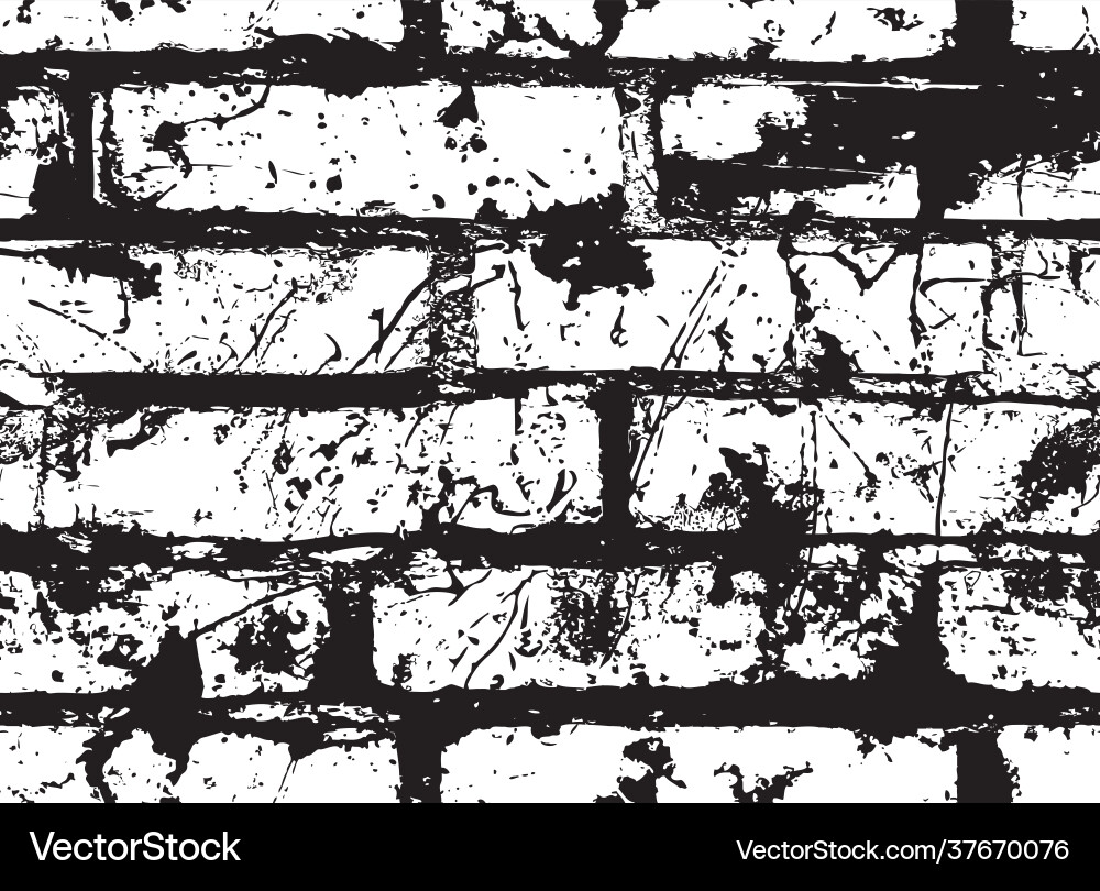 Grunge Brick Wall Pattern vector image