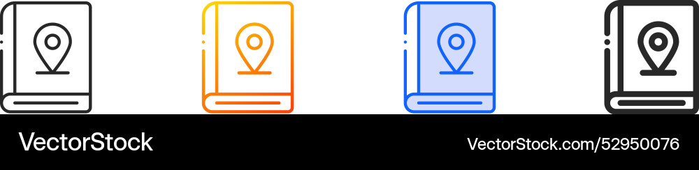 Guide iconthin linear gradient blue stroke vector image