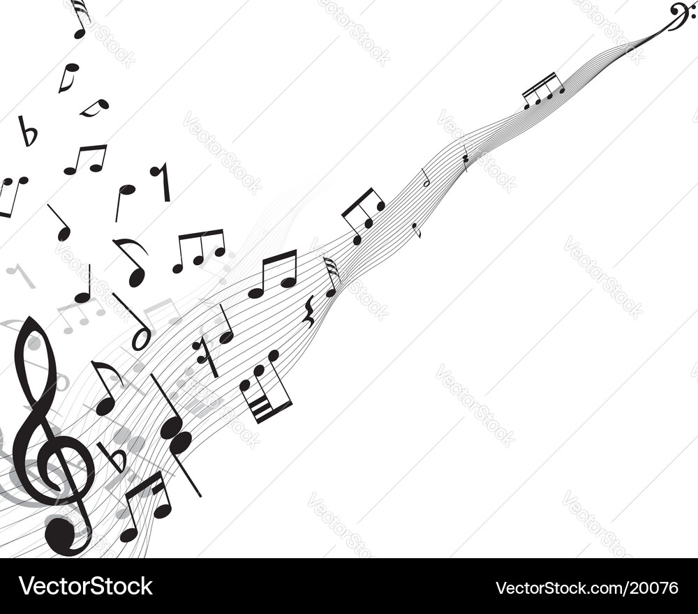Musical Waves & Lines vector image