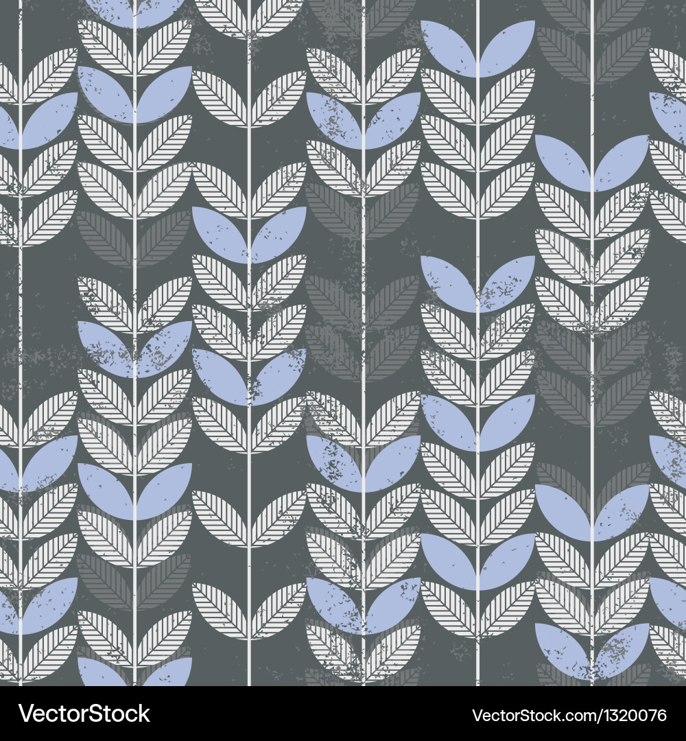 Retro Leaf Pattern Background vector image