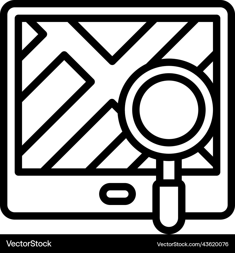 Route finding icon location map and navigation vector image