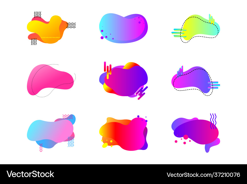 Set modern memphis abstract shape with copy Vector Image