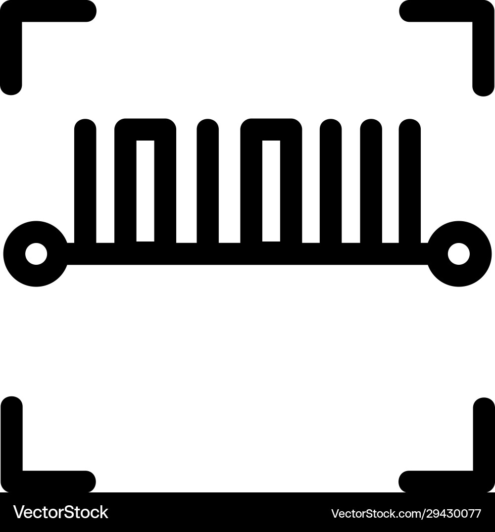 Bar code is an icon isolated contour Vector Image
