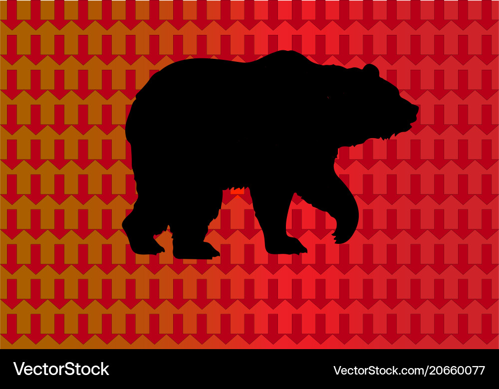 Bear Market Downtrend Vector Image