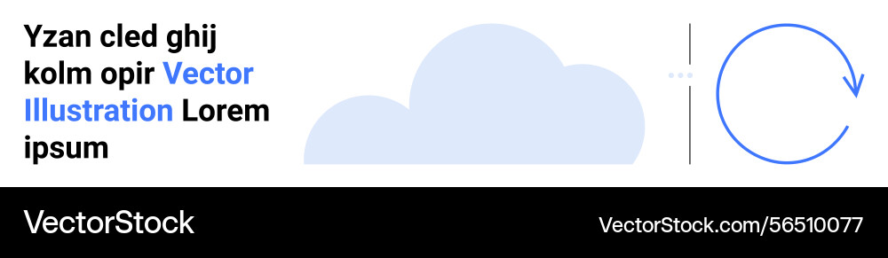 Cloud with circular arrow representing data Cloud with circular arrow representing data vector image