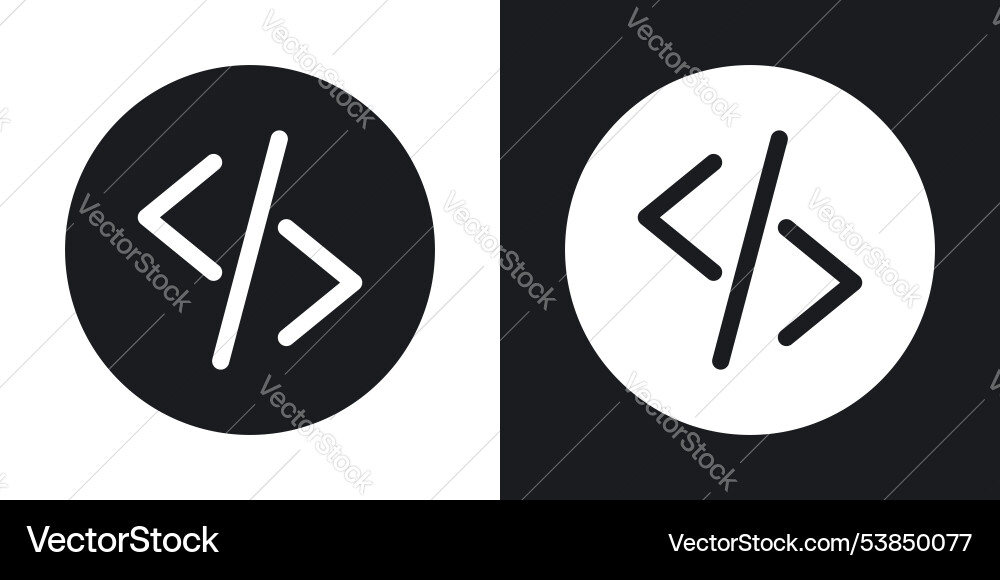 Code icon set Code icon set Vector Image