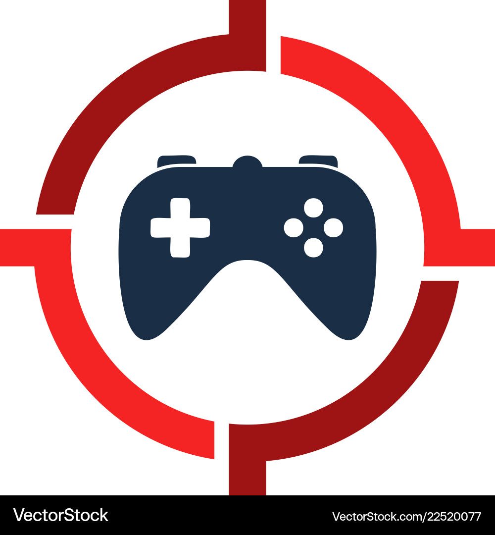 Console Target Icon - Game Strategy vector image