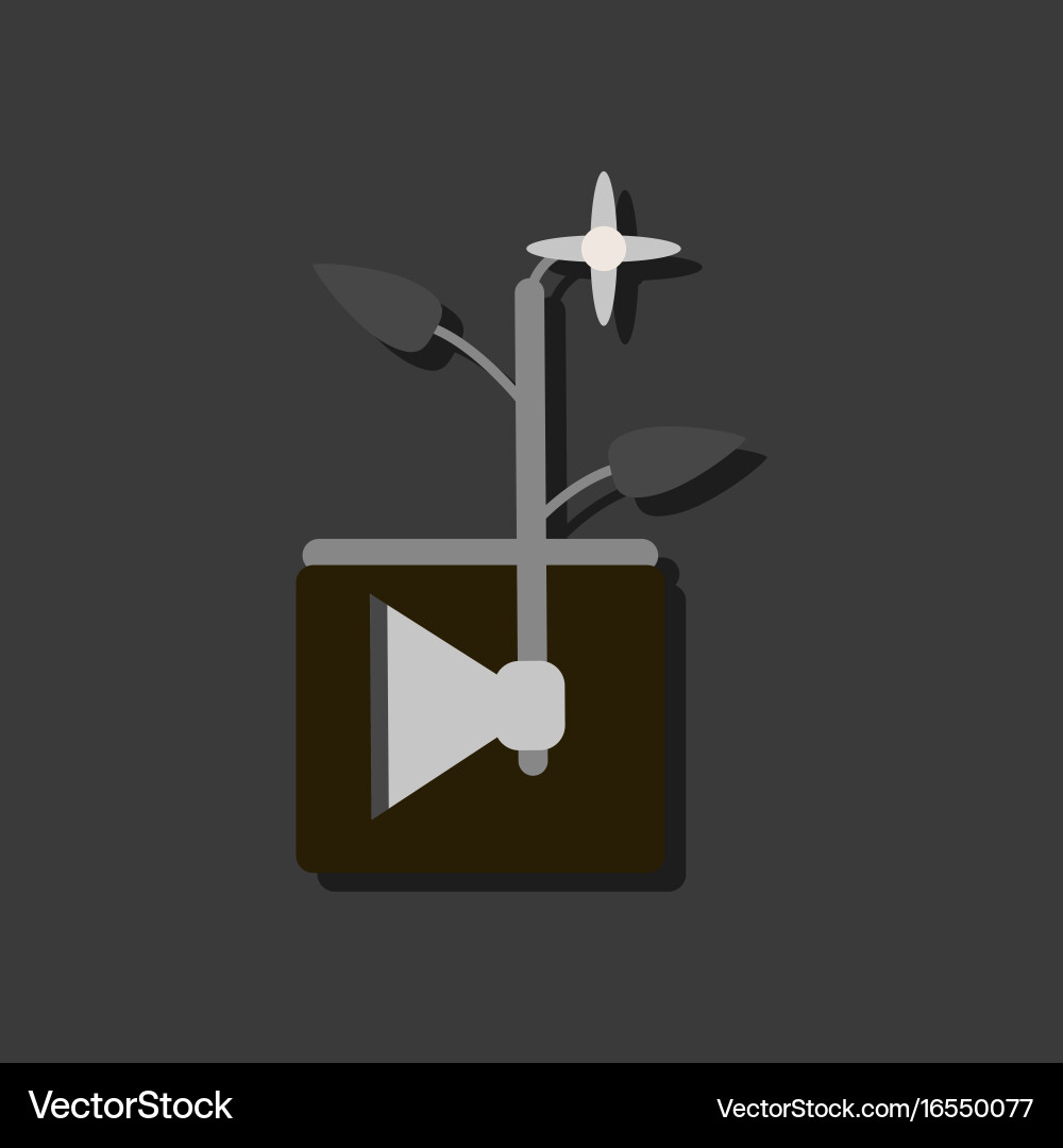 Flat icon design collection axe with buds Vector Image