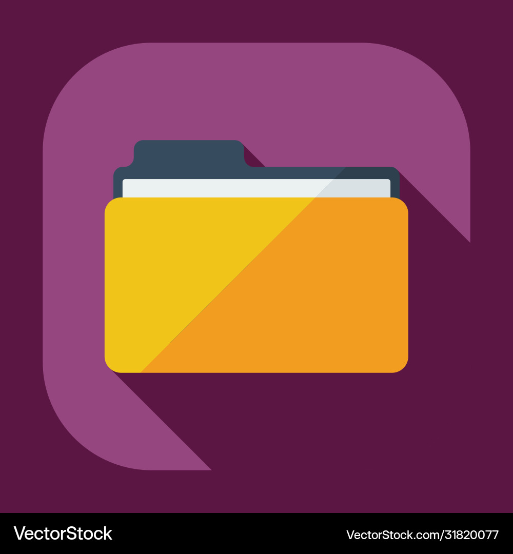Flat modern design with shadow icons folder vector image