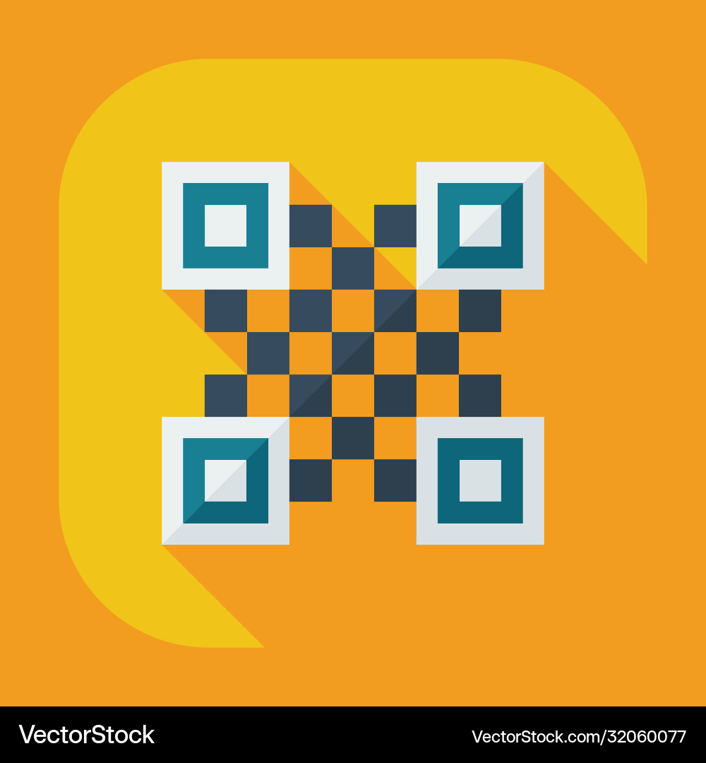 Flat modern design with shadow icons qr code vector image