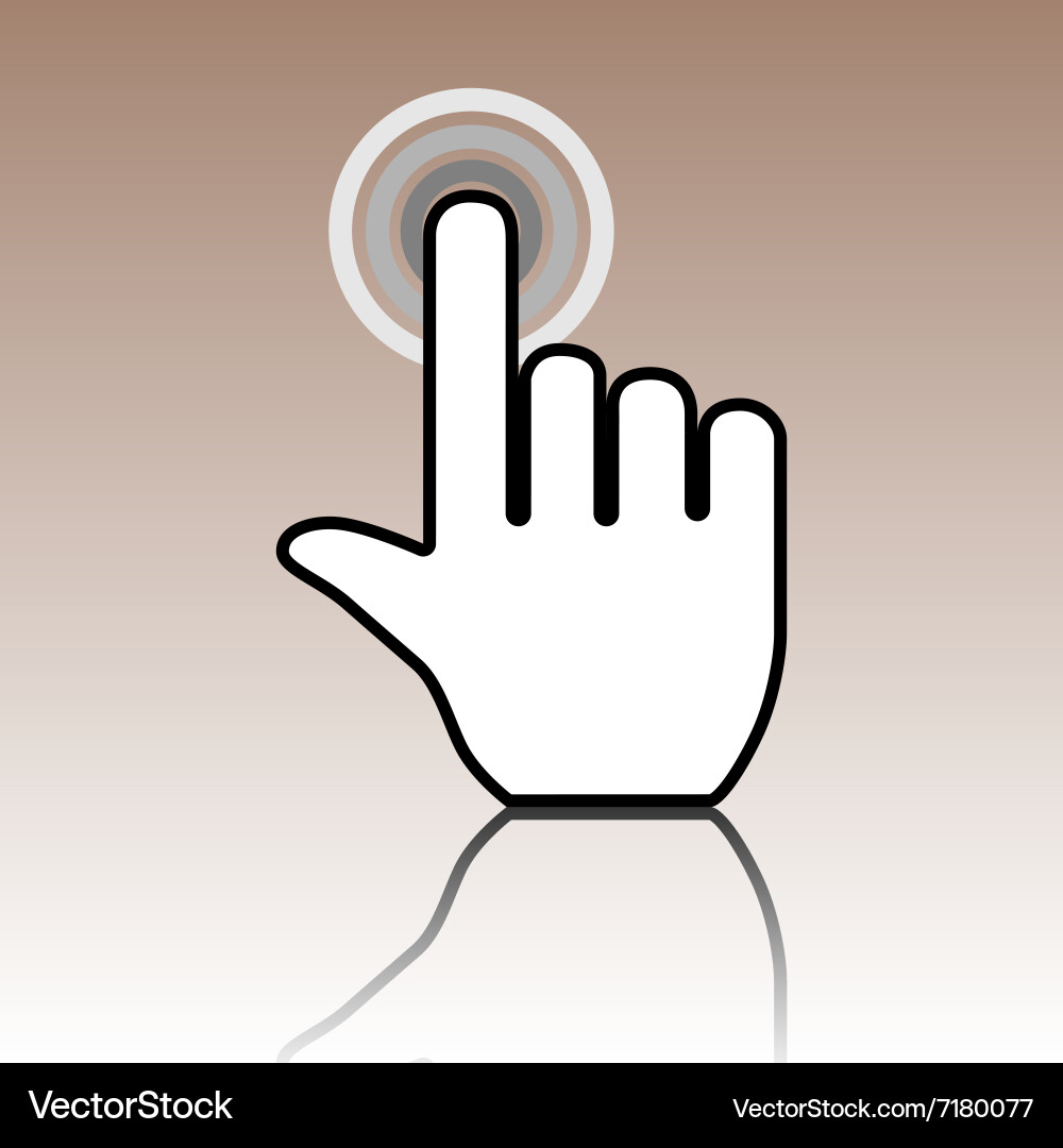Hand icon pointer vector image