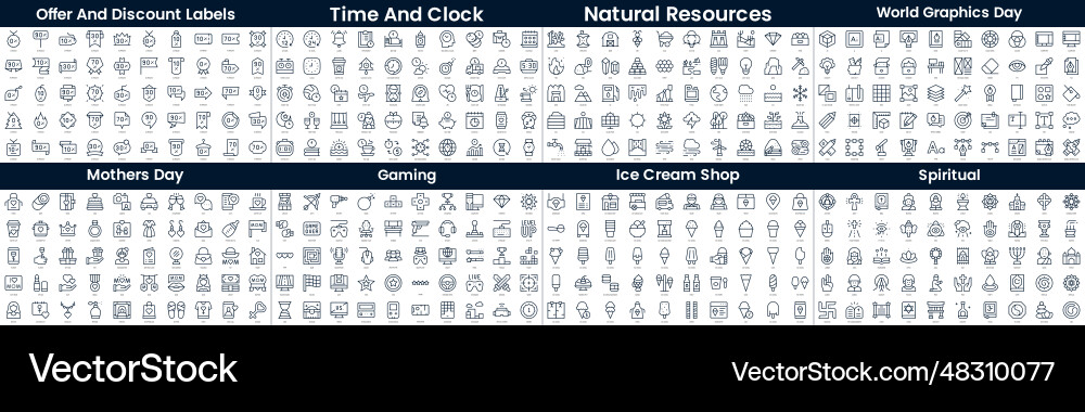 Linear style icons pack in this bundle include Linear style icons pack in this bundle include vector image