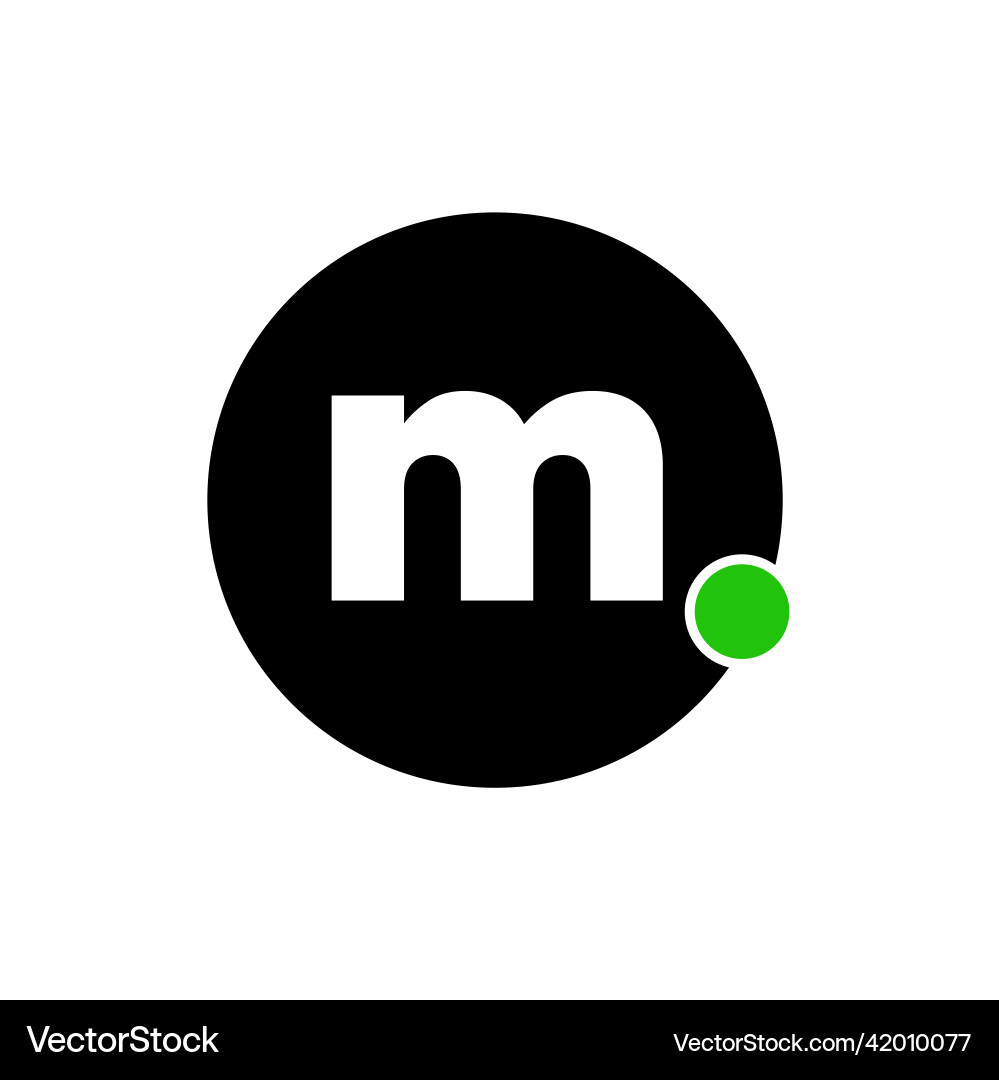 M company name initial letters monogram M company name initial letters monogram vector image