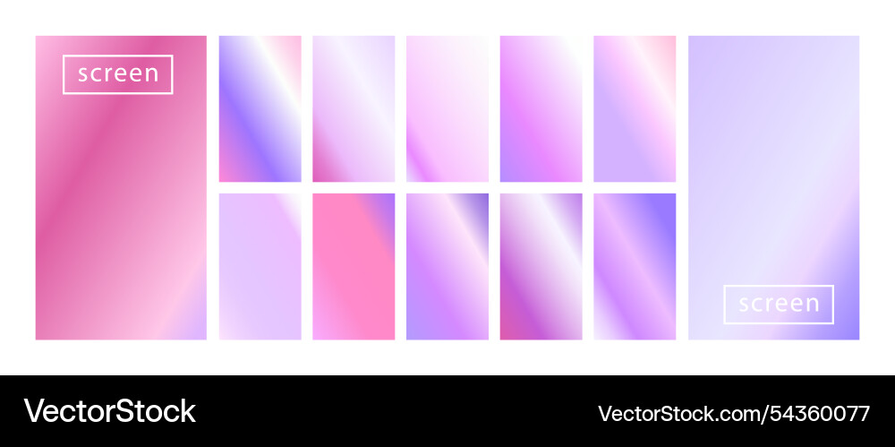 Mobile screen lock display collection of colorful Mobile screen lock display collection of colorful Vector Image
