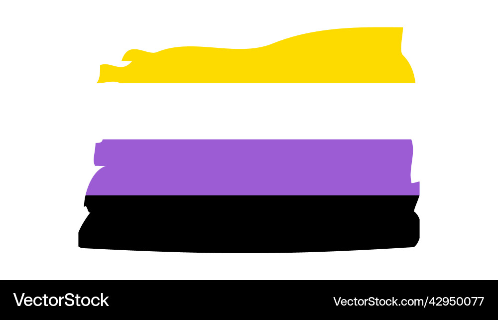 Non-binary pride community flag lgbt symbol Non-binary pride community flag lgbt symbol vector image