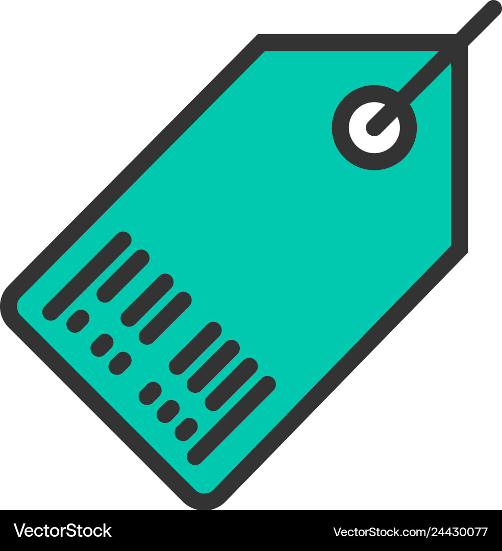 Price tag icon line design business Price tag icon line design business vector image