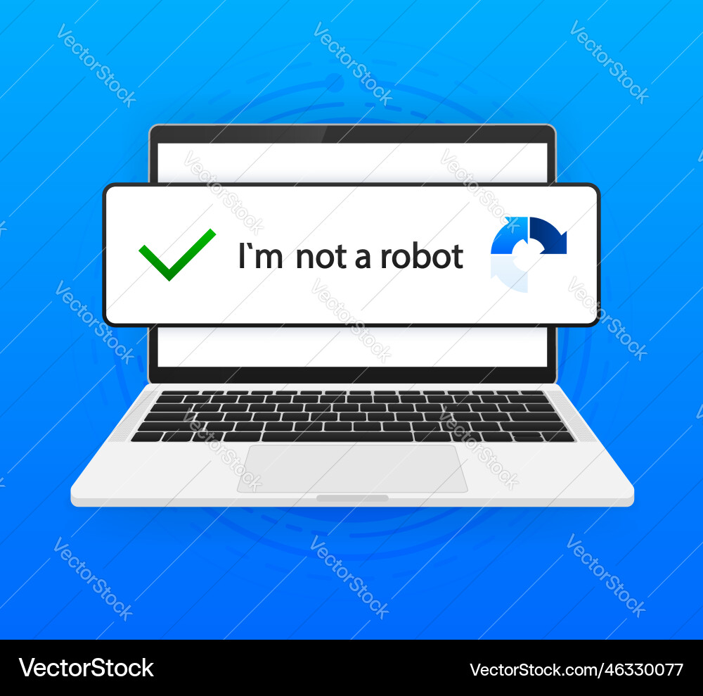 Recaptcha im not a robot confirmed Vector Image