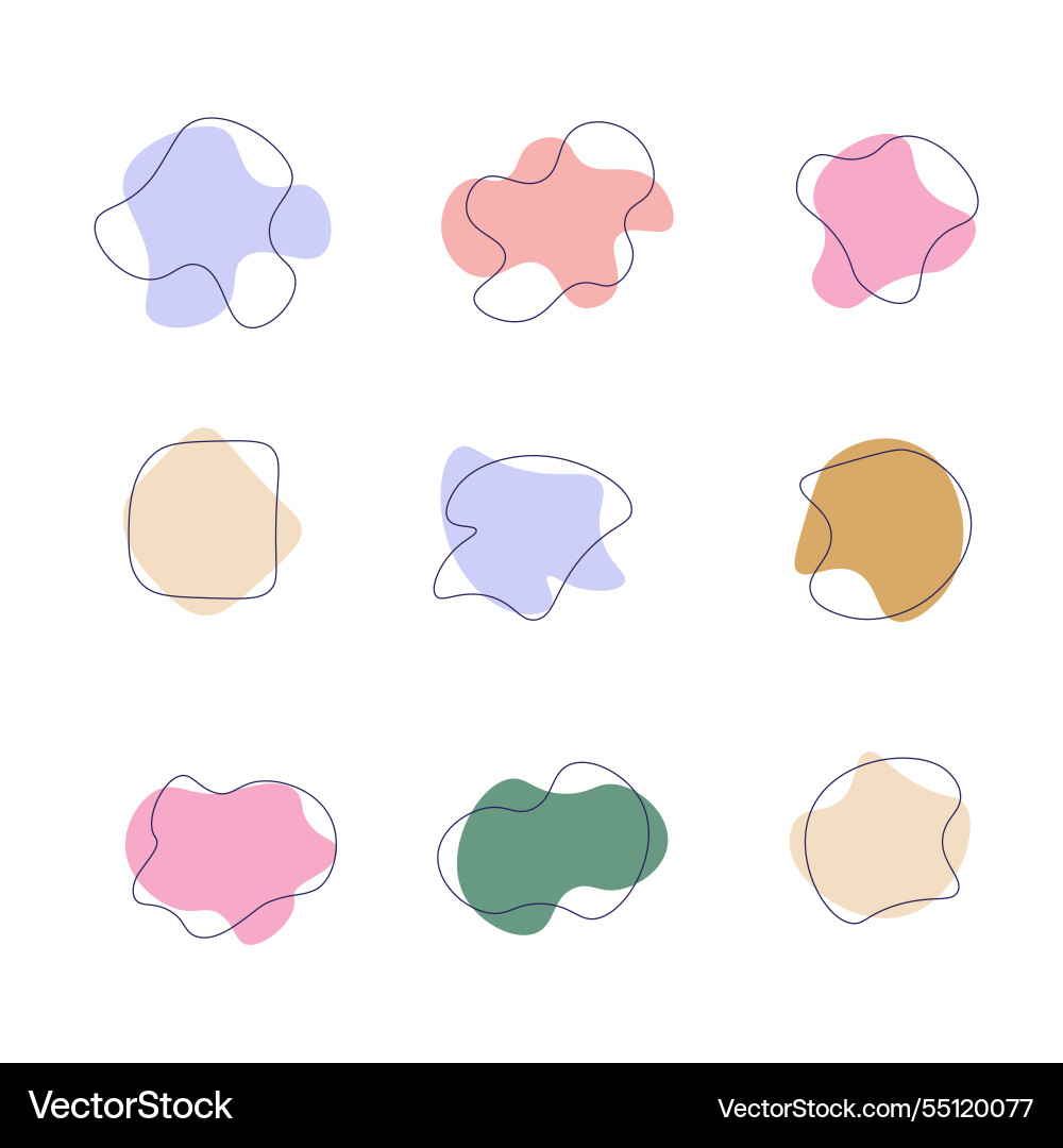 Set of abstract blob backgrounds colorful Set of abstract blob backgrounds colorful vector image
