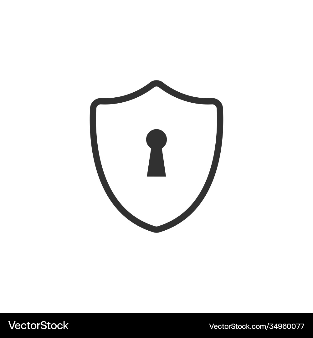 Shield secure security key hole keyhole protector Vector Image