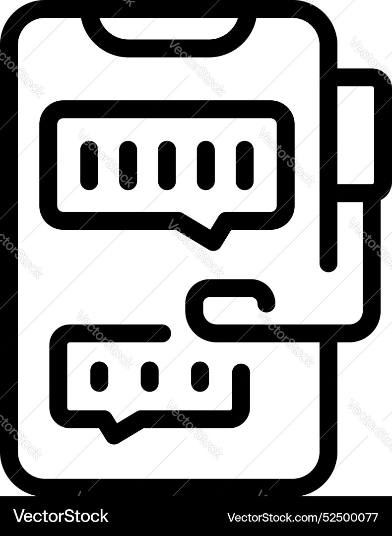 Smartphone showing instant messaging chatting vector image