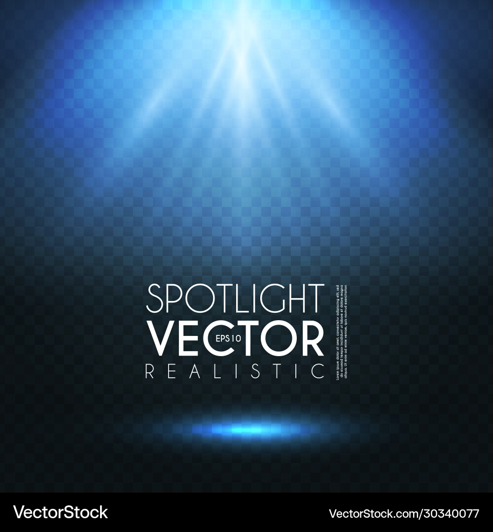 Spotlight transparent light effect show design vector image