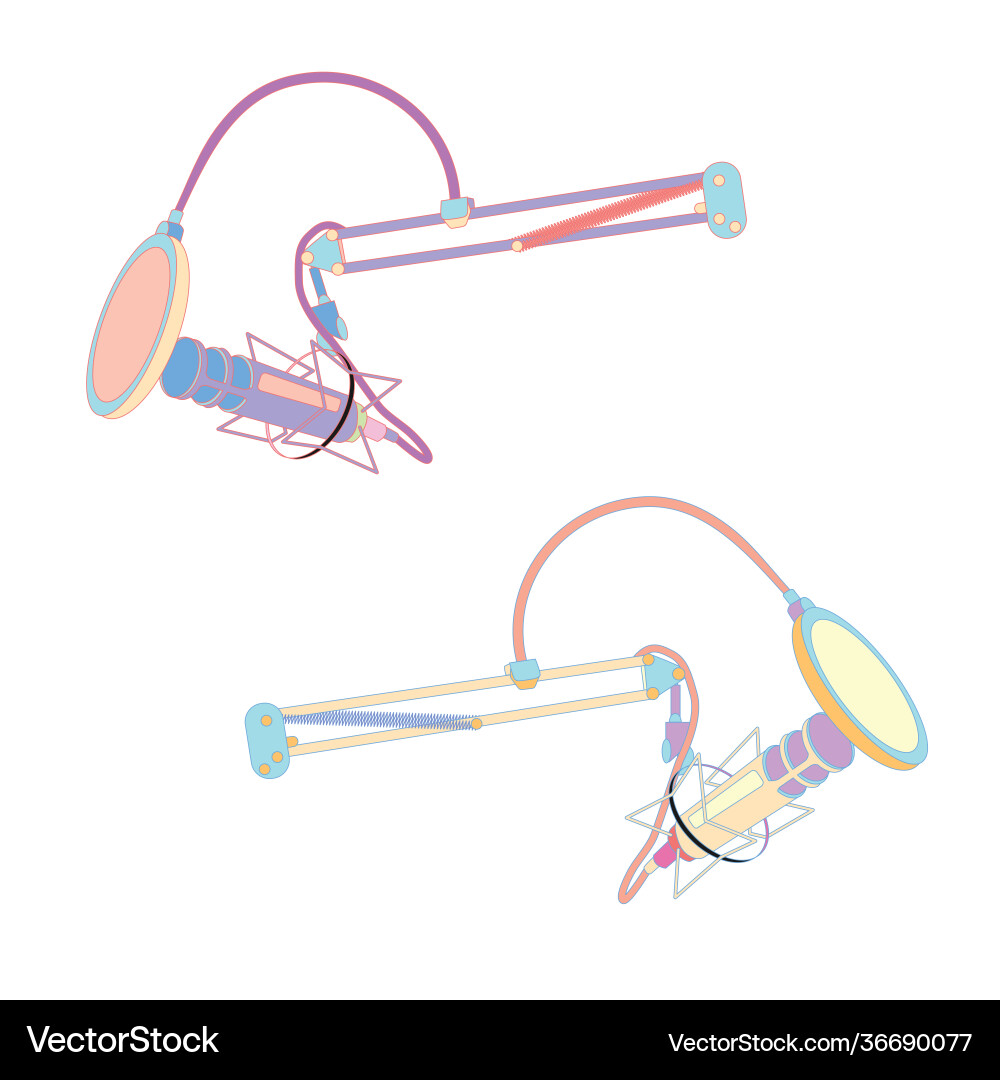 Studio desktop microphone with broadcast text over Studio desktop microphone with broadcast text over vector image