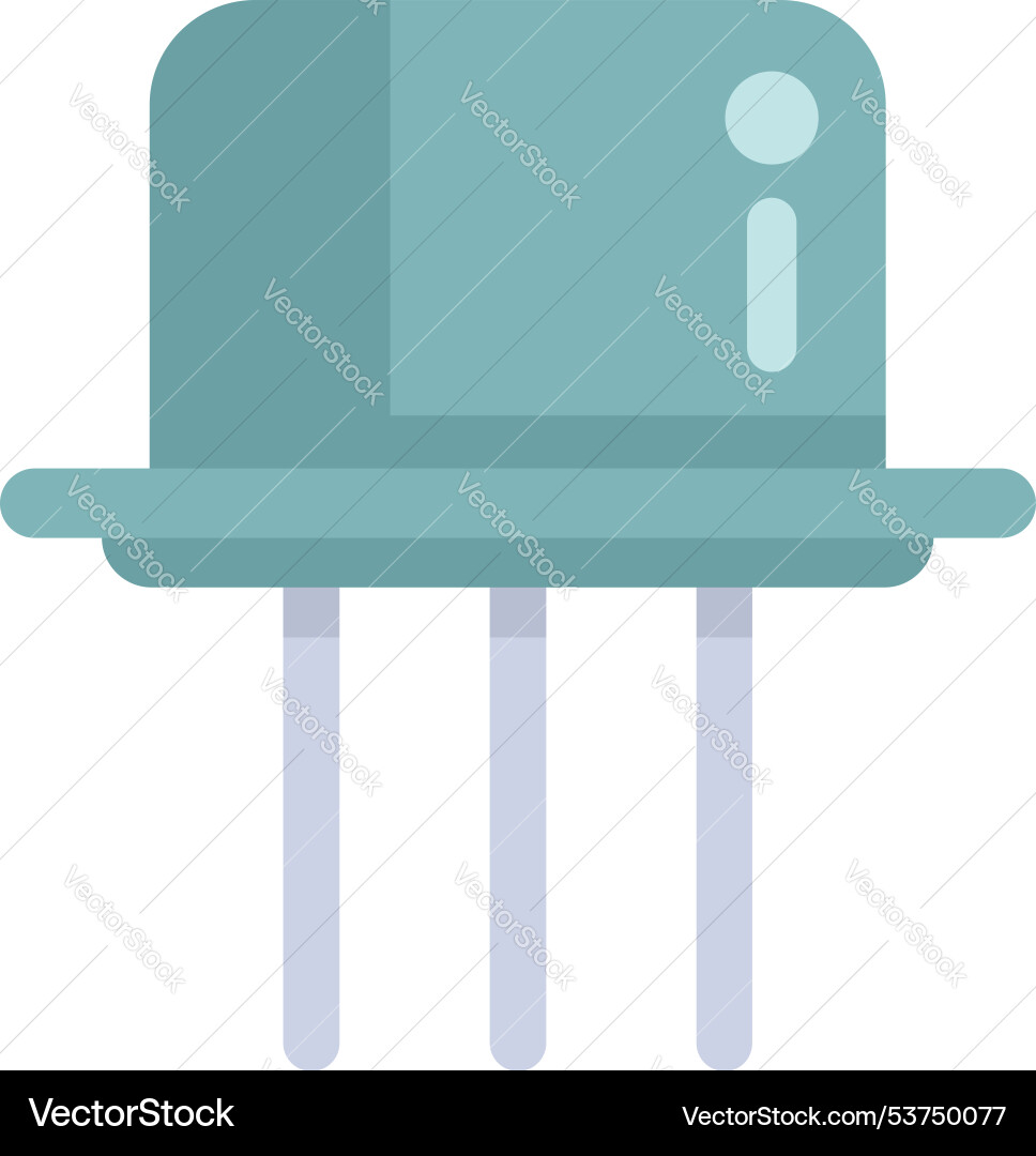 Transistor microchip electronic component icon Transistor microchip electronic component icon vector image