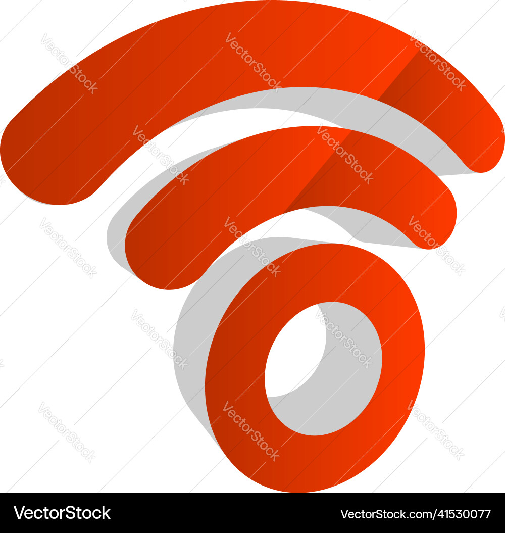 Wireless cordless signal internet wifi shape icon Wireless cordless signal internet wifi shape icon vector image