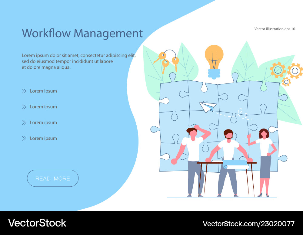 Workflow management concept Workflow management concept vector image