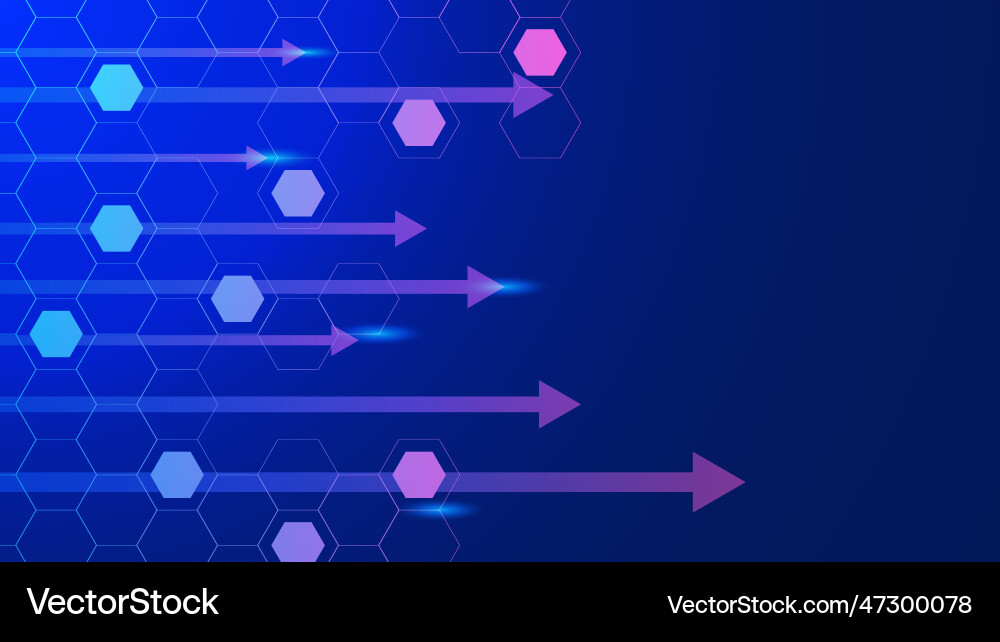Abstract gradient hexagons and arrows for digital Abstract gradient hexagons and arrows for digital vector image